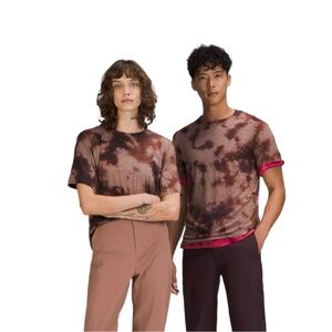 lululemon lab Wool-Blend Tie Dye Relaxed T-Shirt Medium Bronze Copper Unisex